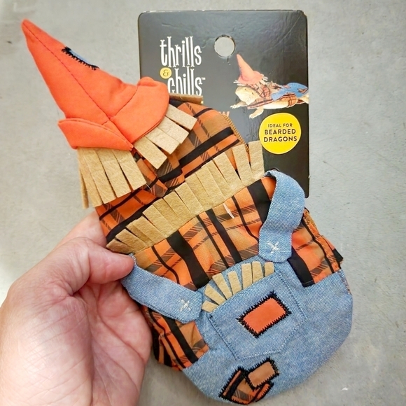 NWT Thrills & Chills Reptile Scarecrow Halloween Costume Bearded Dragon Dress Up - Picture 1 of 5